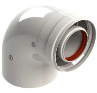 Дымоход отвод 90° коаксиальный 60/100 MF Royal Thermo (RTF17.001)               