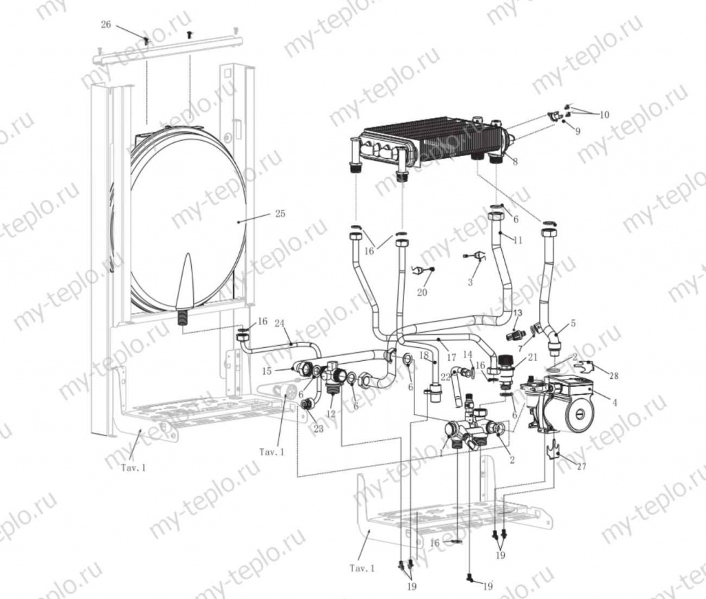Запчасти для котла Electrolux Basic X 11 Fi купить в Брянске