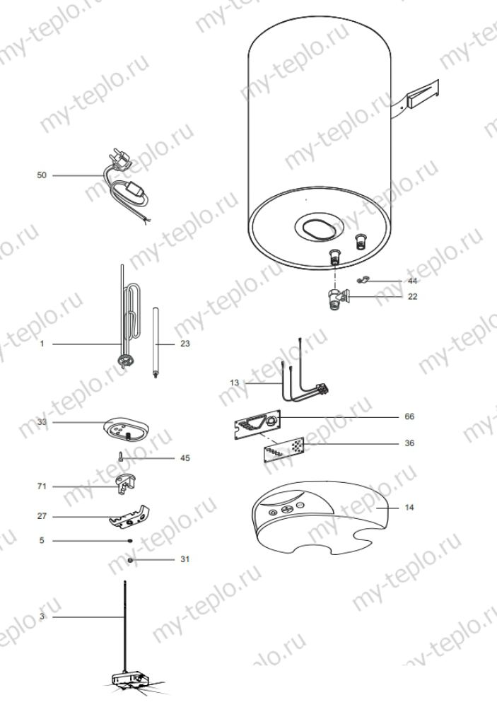 Запчасти Ariston ABS PRO PRO INOX V SLIM купить в Брянске