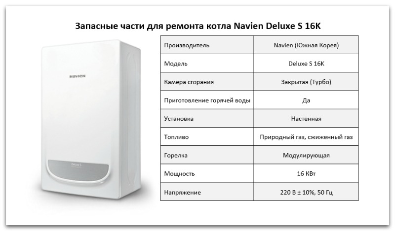 Купить запчасти Navien Deluxe S Coaxial 16K в Брянске