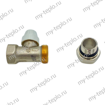 Вентиль д/термоголовки верхний прямой 3/4